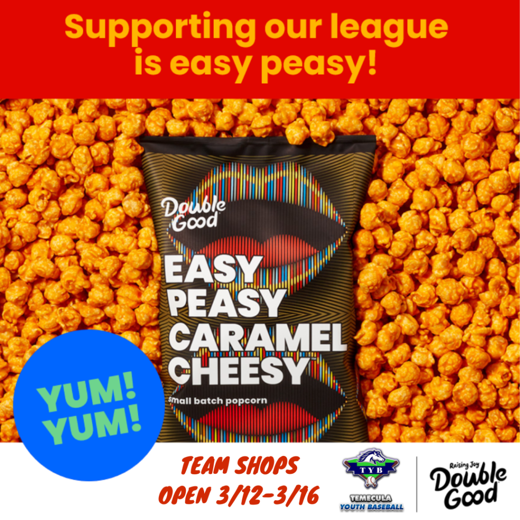 Temecula youth baseball double good popcorn fundraiser